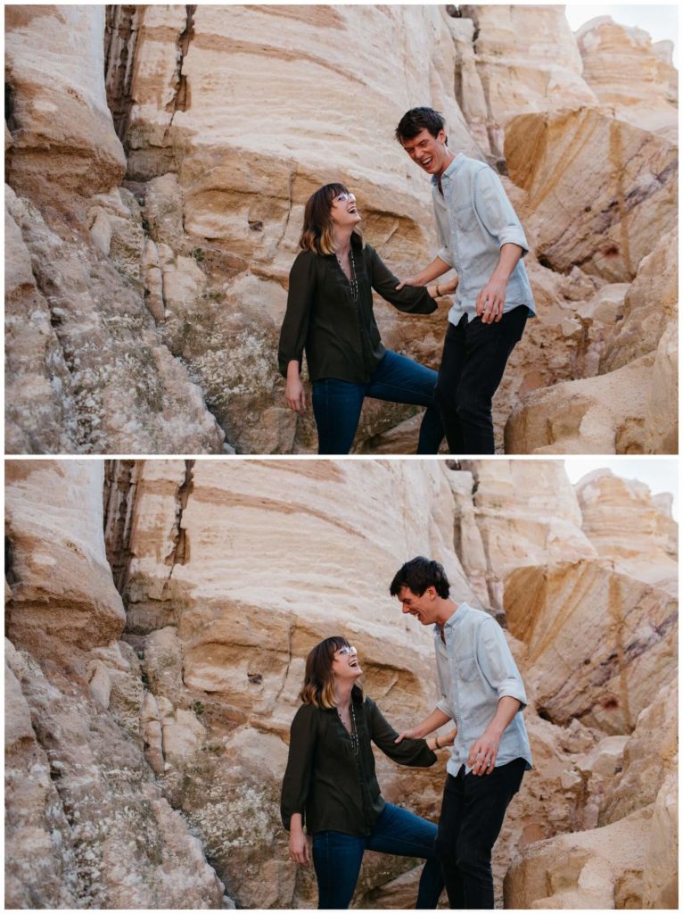 Couple laughing